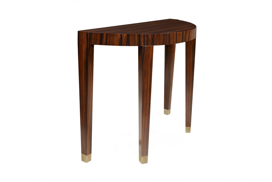 Half Moon Console Table in Macassar Ebony Console Tables
